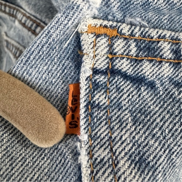 ‘97 Levi’s 562 Orange Tab USA Mimi Maternity Jean Shorts Medium Vintage Boho - Picture 8 of 15